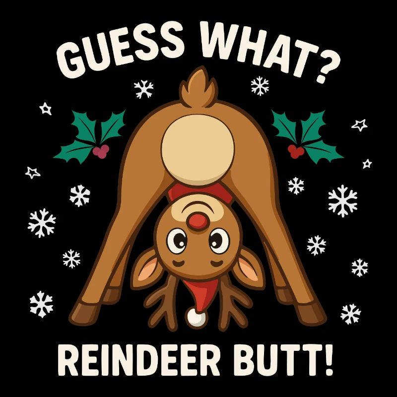 Devine quoi blague de Noël sur les fesses de renne