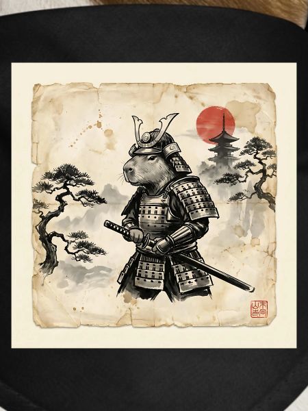 Capybara Samurai Japanese Warrior
