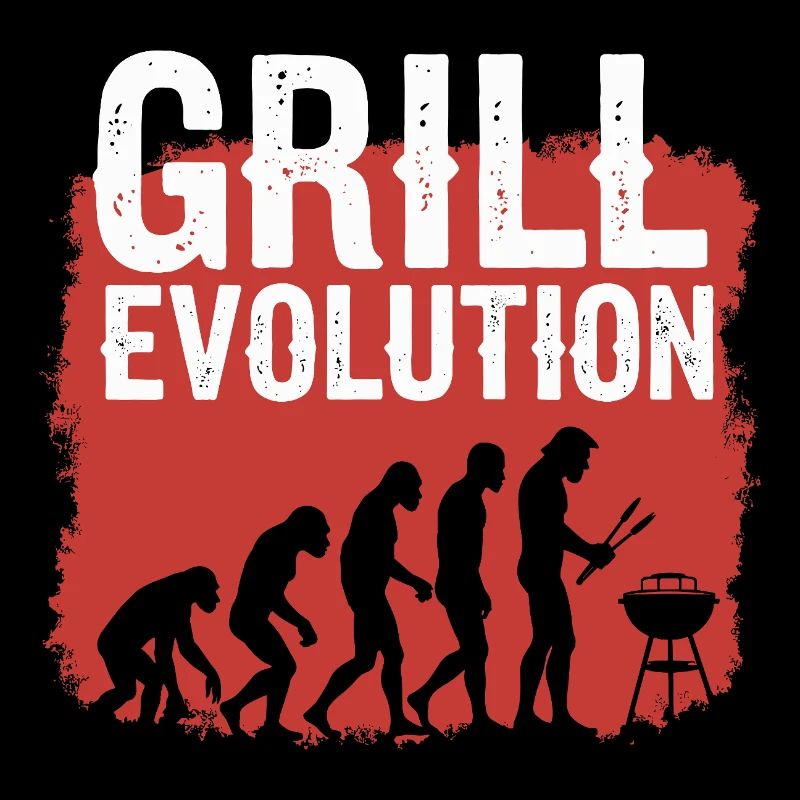 Grill Evolution Lustiger Grillmeister Spruch