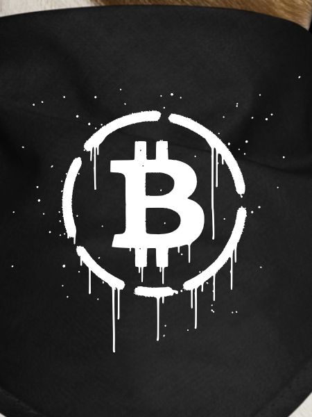 Bitcoin Logo Graffiti Crypto