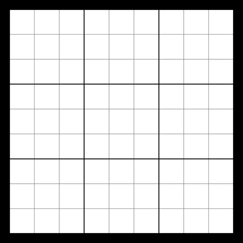Grille vierge du Sudoku