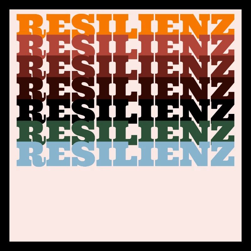 Typographie en impression colorée Resilience