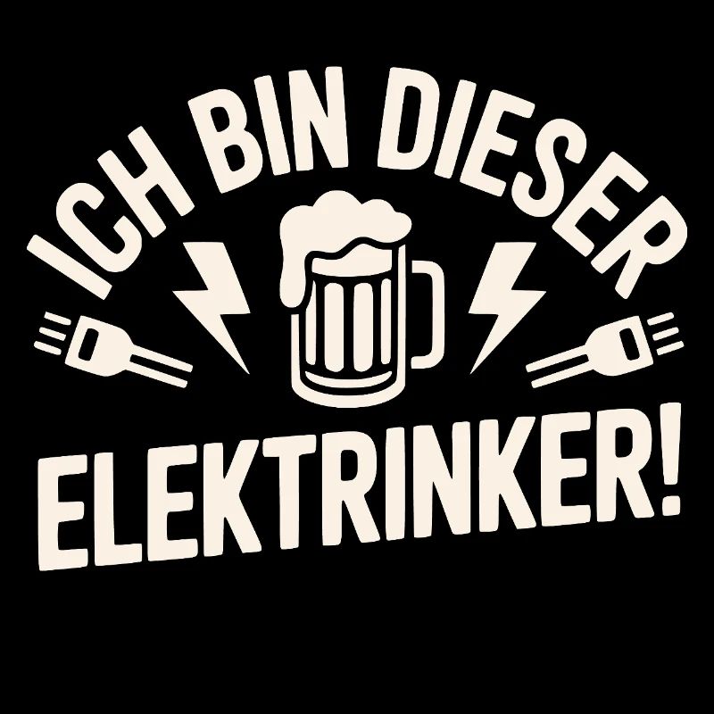 Je suis ce motif Elektrinker – Bière drôle