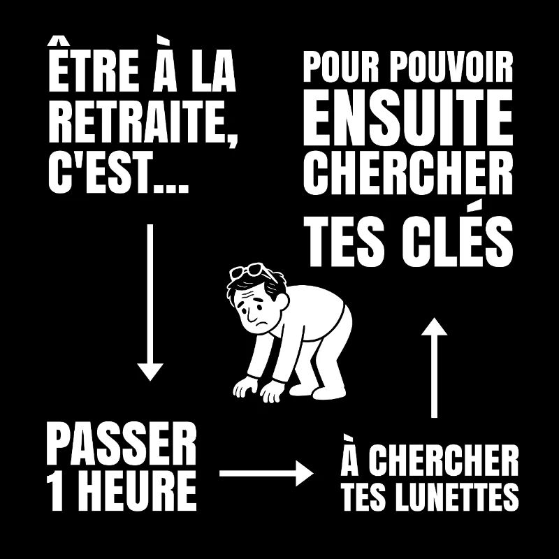 Im Ruhestand mit oder ohne Brille (weißer Text)