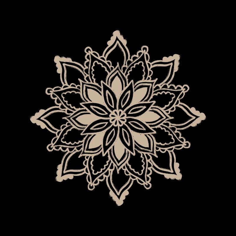 Beige Mandala-Spitzenmuster