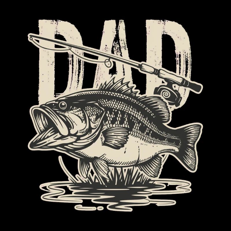 Illustration vintage de poisson bar