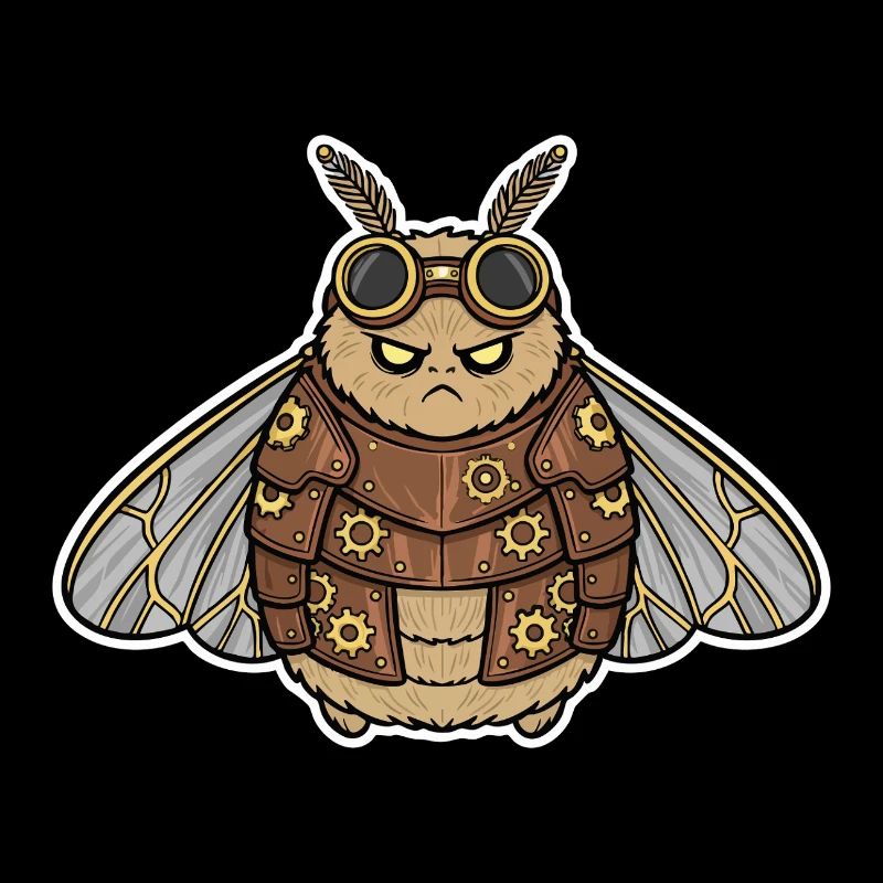 Steampunk Night Moth Armor Bronze Gears