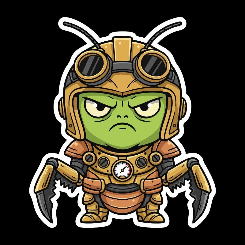 Locust Engineer Steampunk Rüstungsmessing