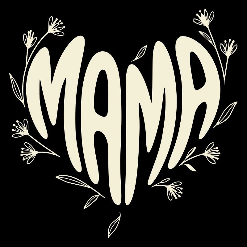 Typographie du cœur de Mama Blossom