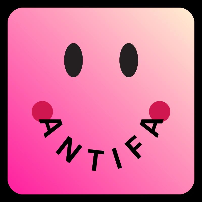 Friendly Antifa Pink | Faute de frappe de Gradient Smile