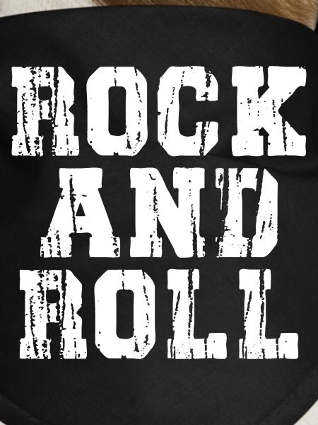 Rock'n'Roll Distressed Text Logo