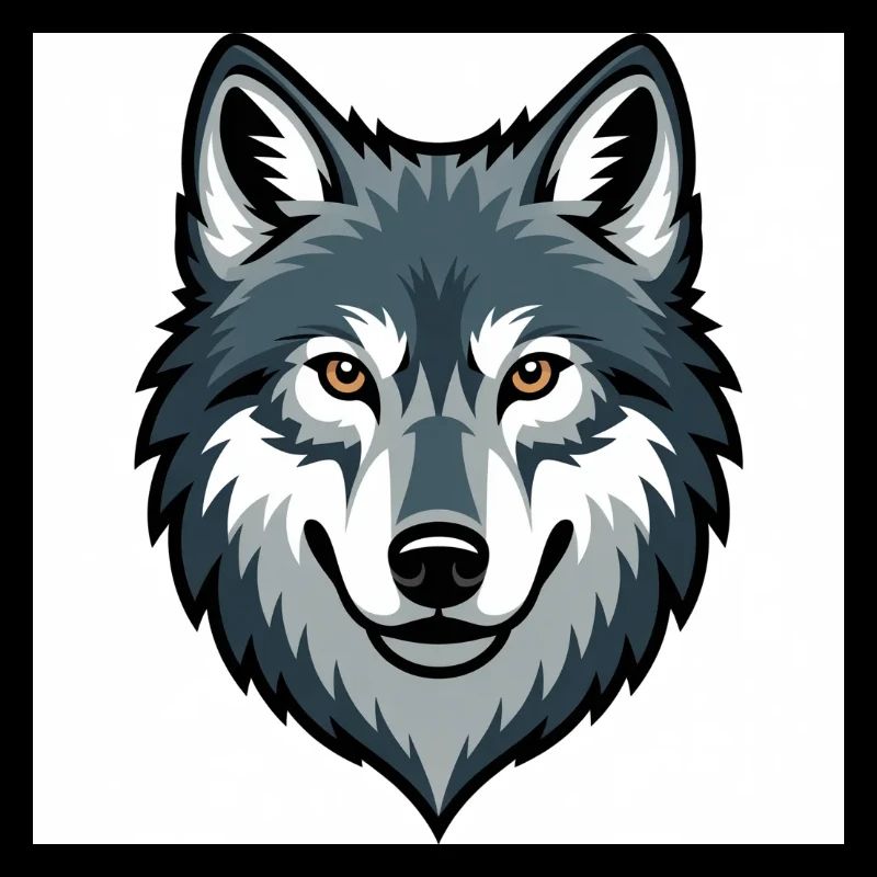 Wolf Head – stylized illustration