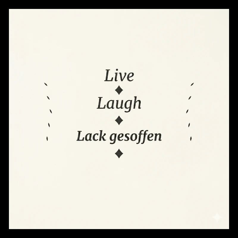 Live Laugh Lack Gesoffen
