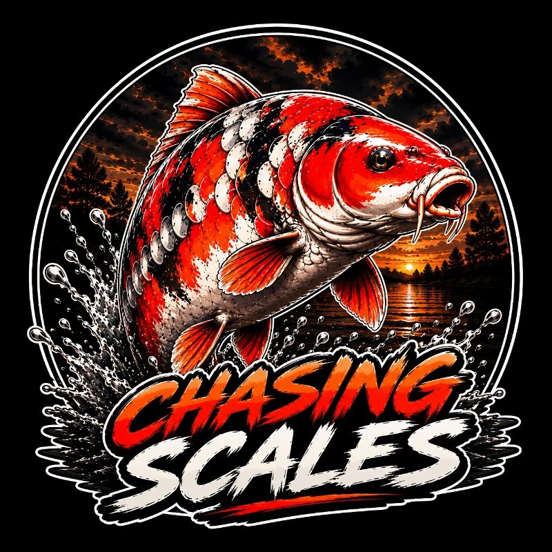 Chasing Scales Koi Carp Splash Design