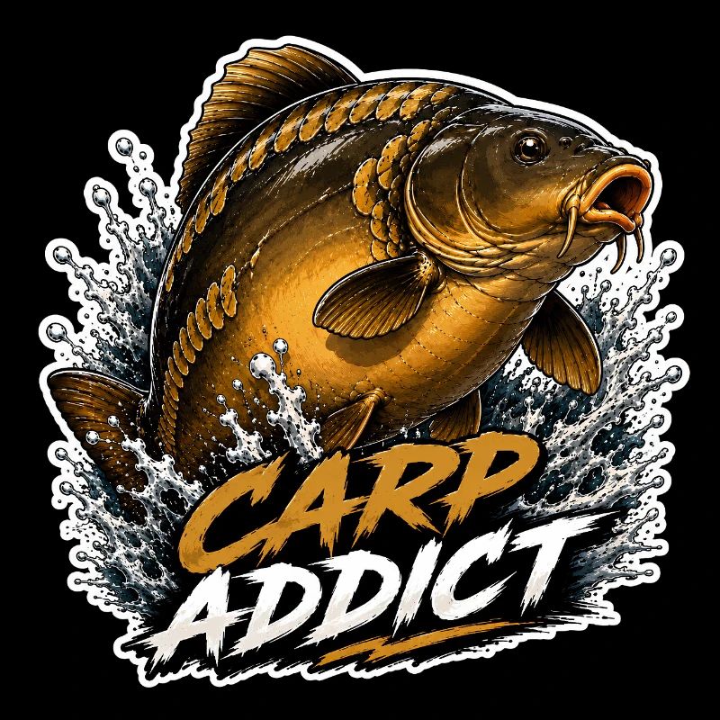 Carp Addict Mirror Carp Fishing Design
