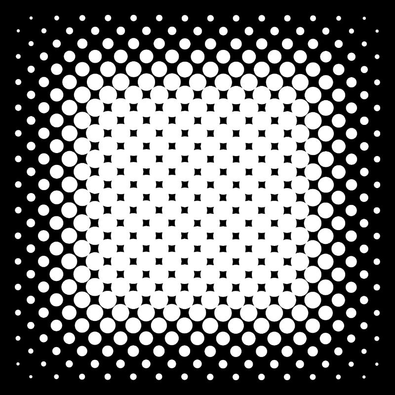 Radial Halftone Square