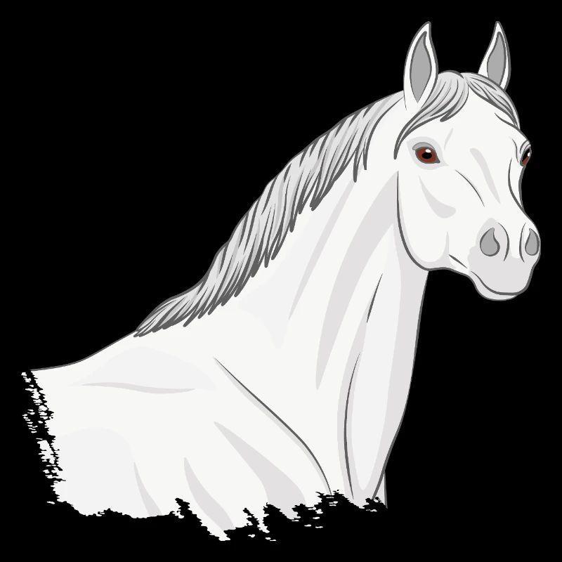 La tête d'un cheval Abbayan gris clair