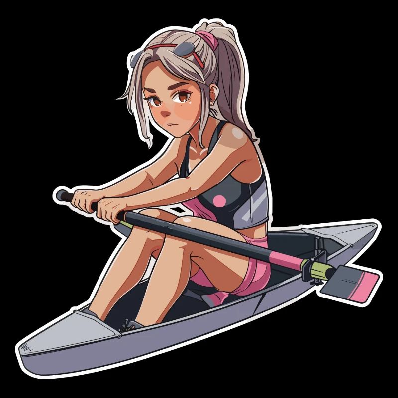 Ruderer Mädchen Grafik