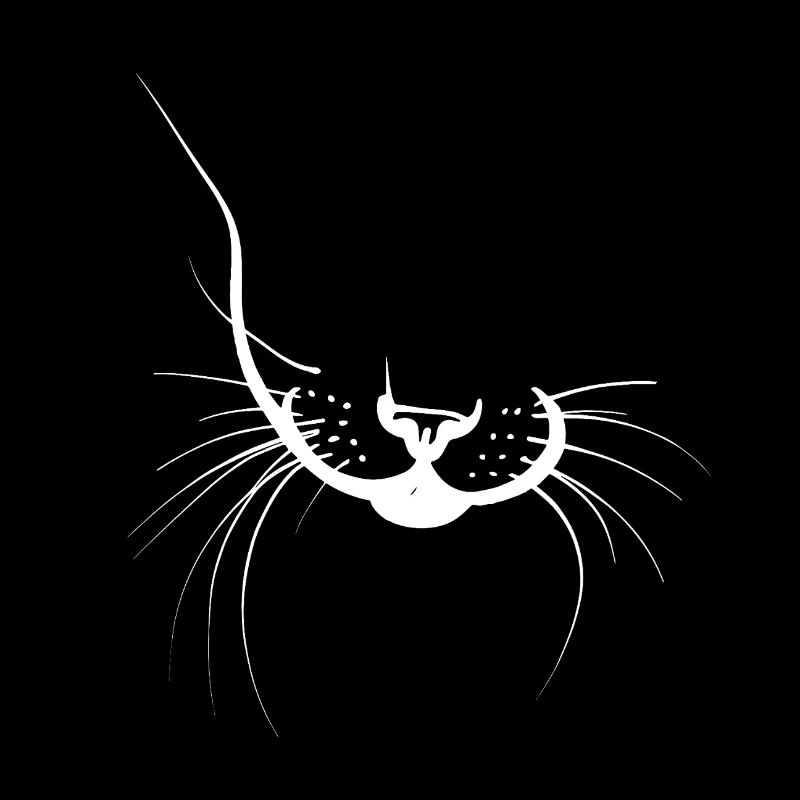 Silhouette de chat moustaches
