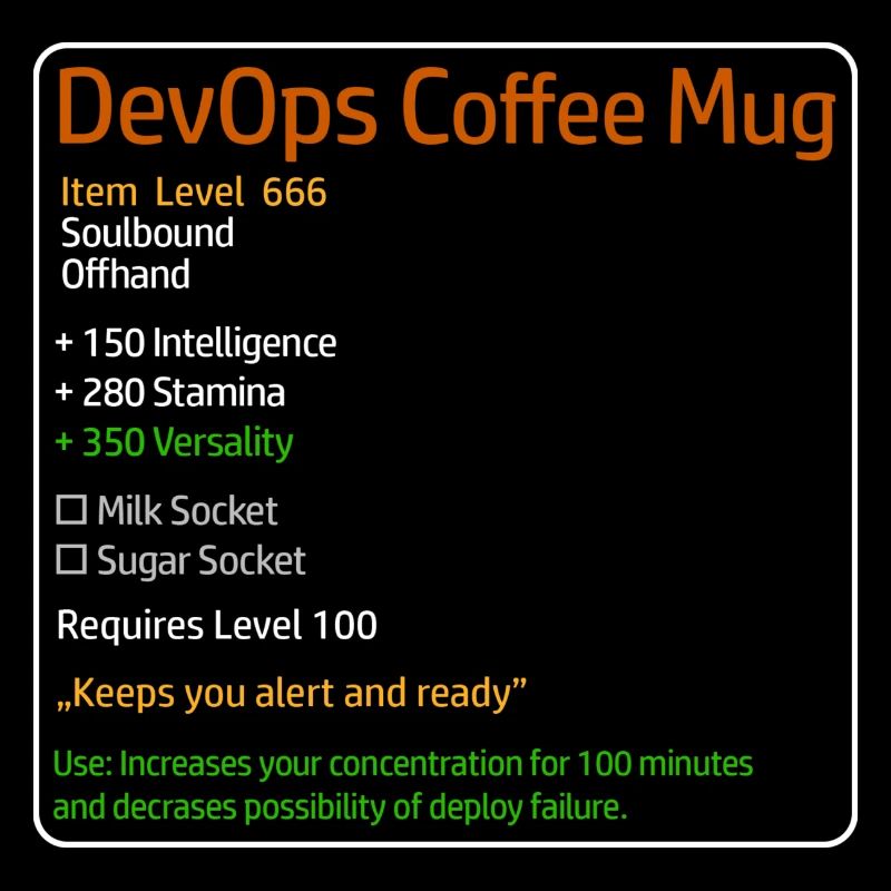 Thème d’administration système de tasse à café DevOps