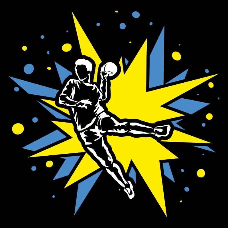 Handball design in comic explosions