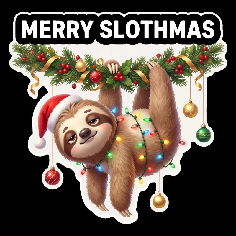 Happy Slothmas String Lights