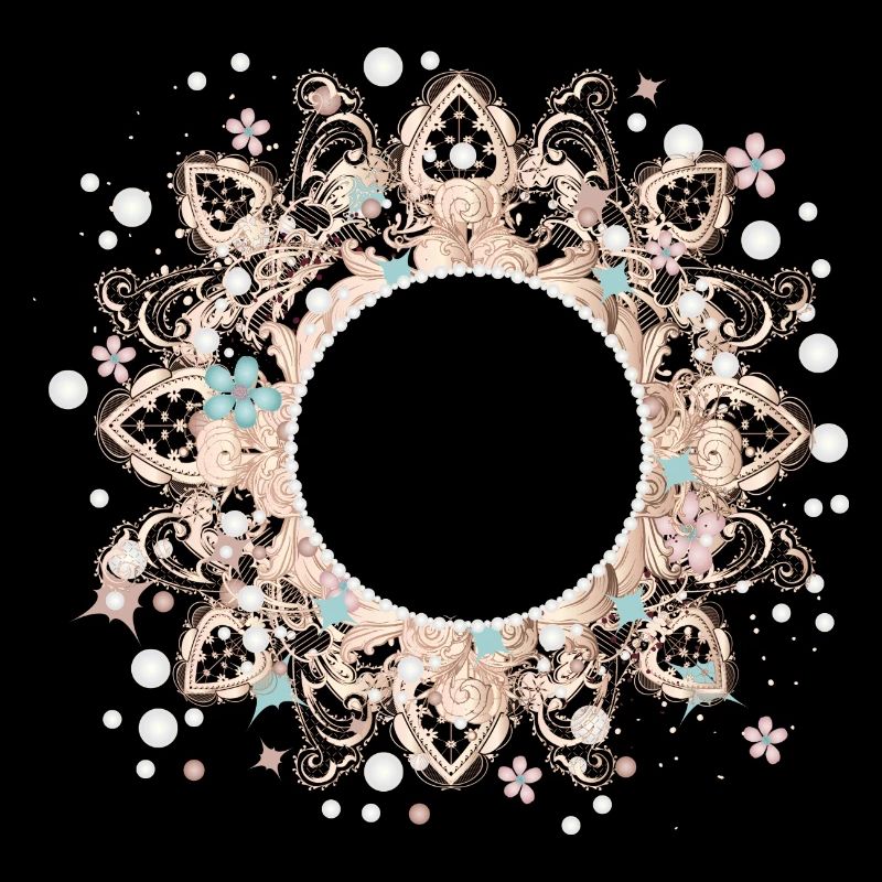 imaginative frame made of delicate lace look
