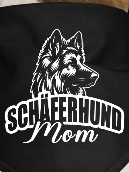 "Shepherd Mom" with dog head