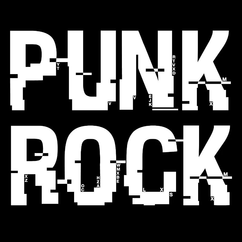 Typographie dégradée du punk rock