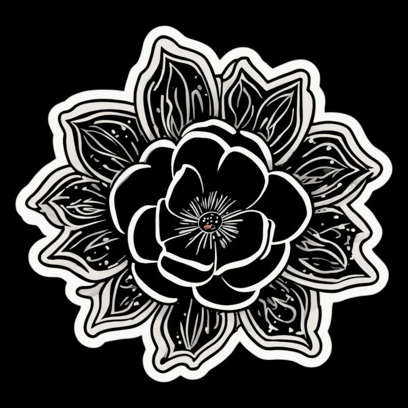 La beauté et le charme d’une fleur monochrome