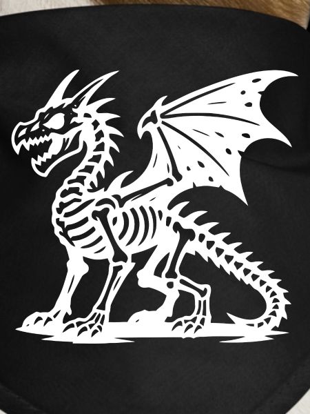 Mythical Dragon Skeleton Illustration