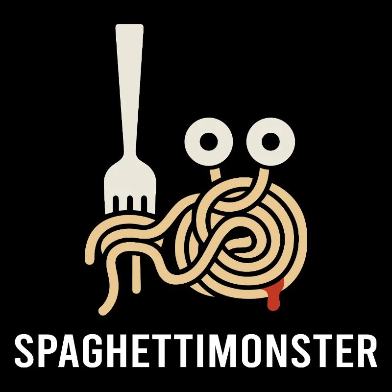 Spaghetti Monster mit Gabel
