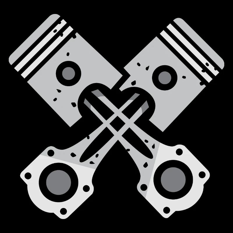 Piston croisé gris conception mécanique