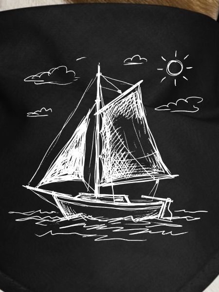 Sailboat hand drawn
