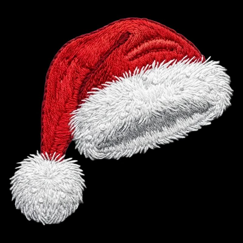 Embroidered cozy classic Santa hat (printed)