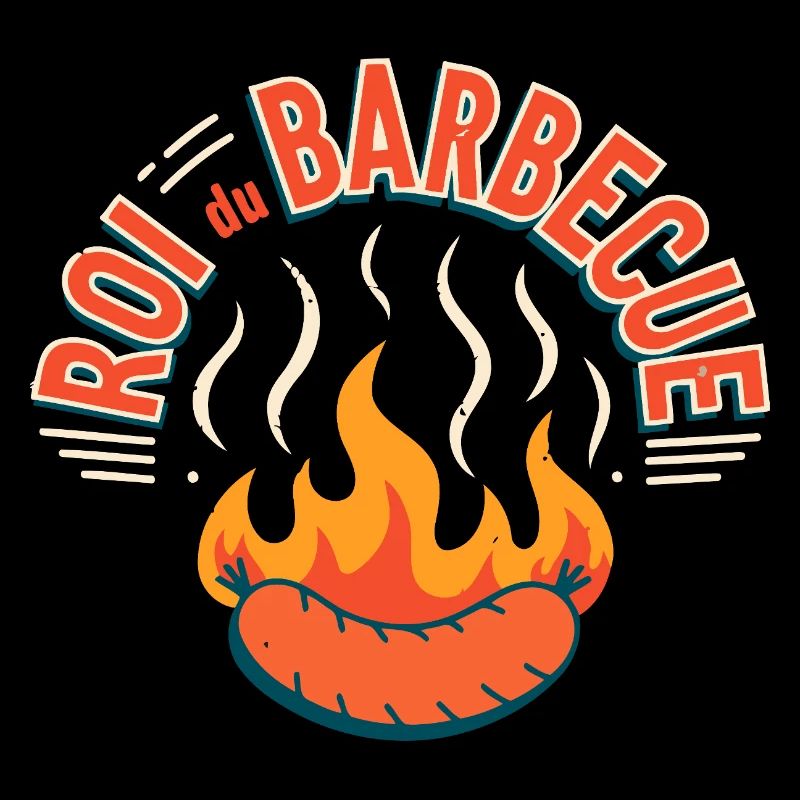 Sausage on fire barbecue