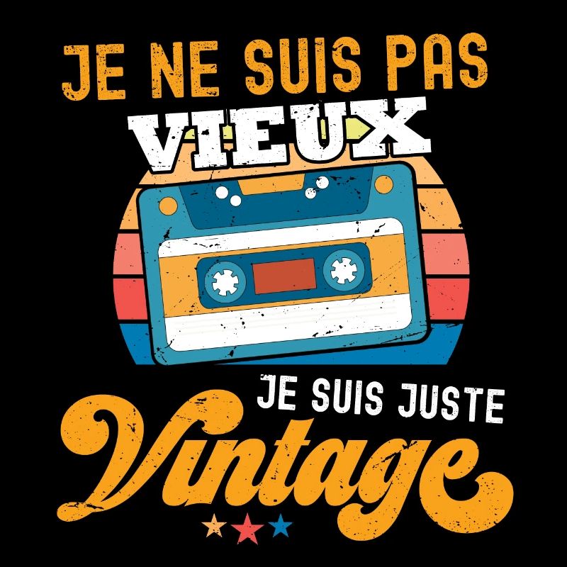 Cassette Vintage Arc ciel Nostalgie