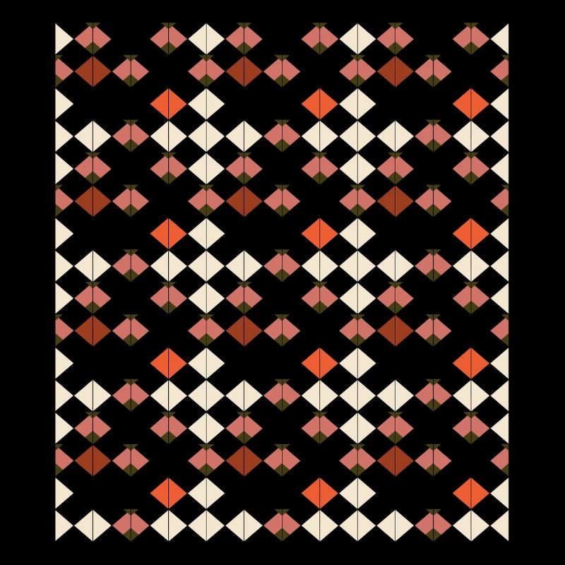 Geometric Diamond Quilt Pattern