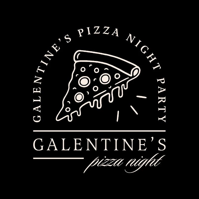 Galentines' Tag Pizza Abend Valentinstags-Mädchen-Dinner