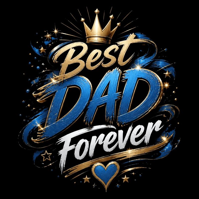 Best Dad Forever Crown Design