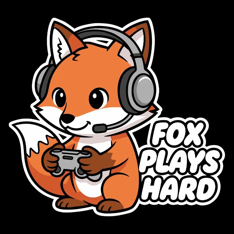 Fuchs mit Headset Spielheld