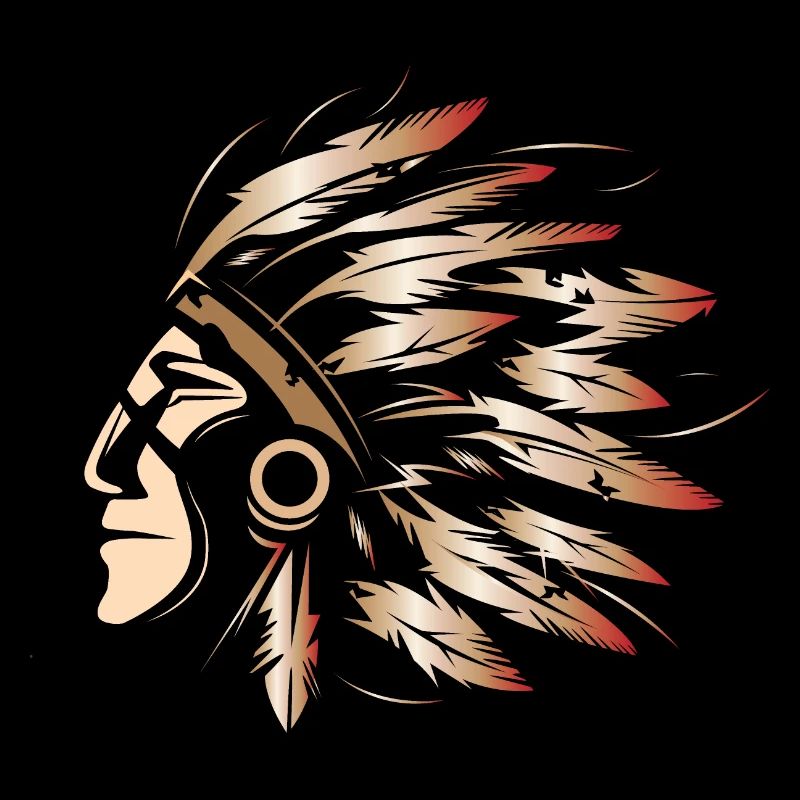 Symbole indien Illustration Couleurs Icône Chieftain