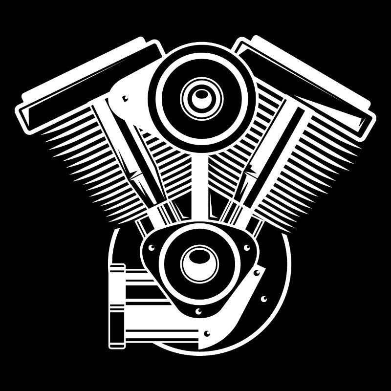 V8 engine car graphic musclecar icon illustration
