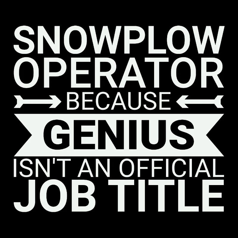 Snowplow Operator Genius Snow Plow Driver