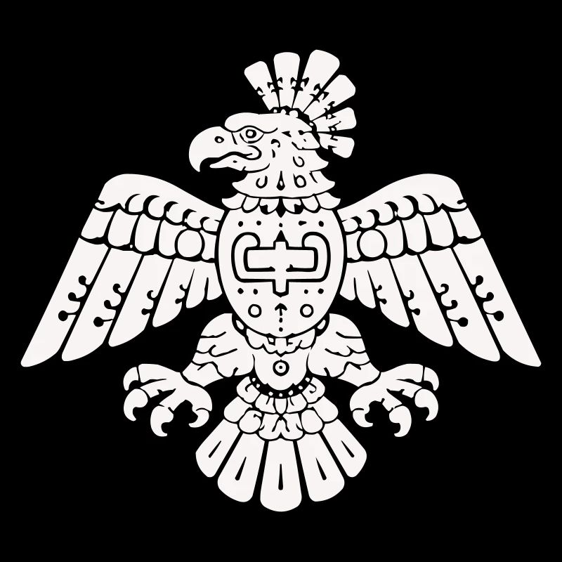 Motif totem d’aigle aztèque