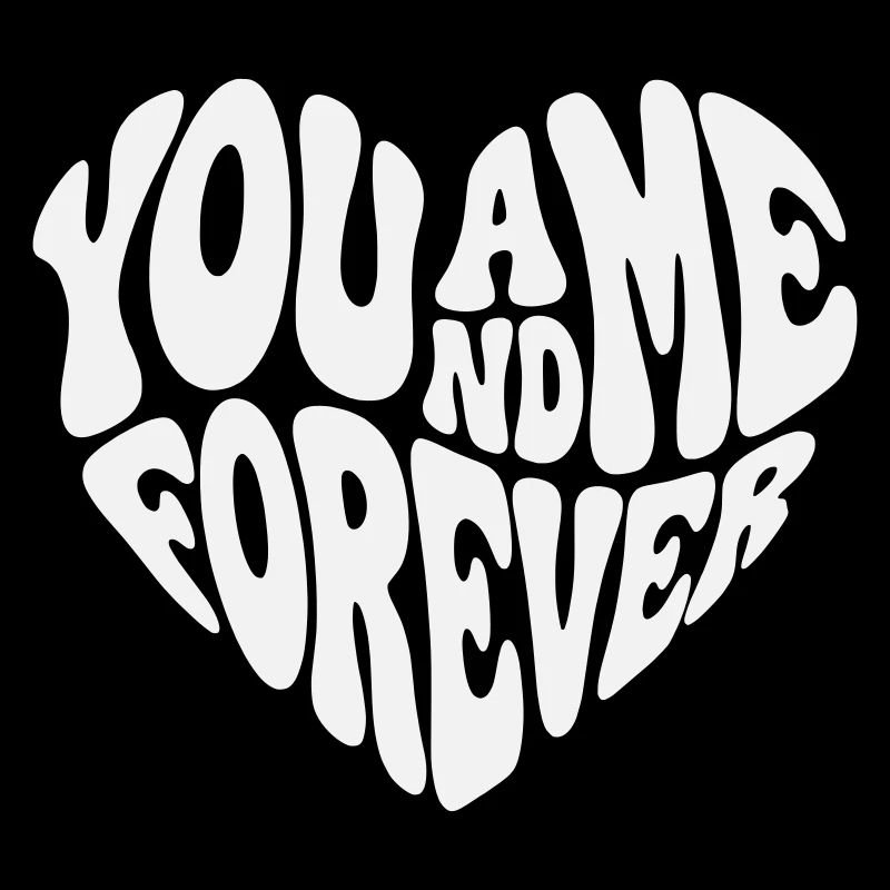 Pour toujours ensemble - Valentine White Retro Heart