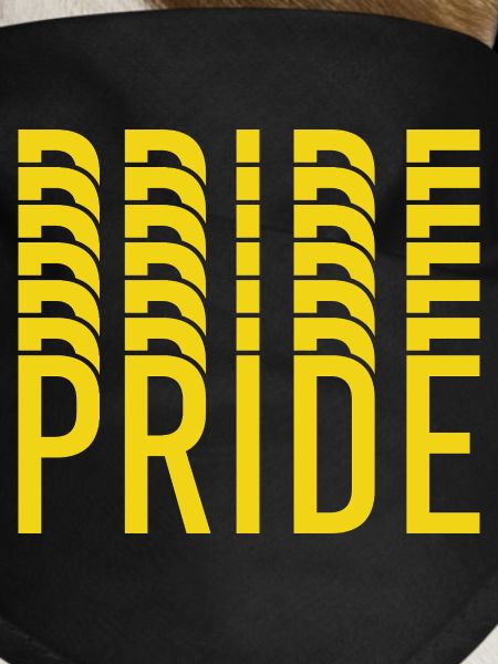 Pride Yellow Text Pattern