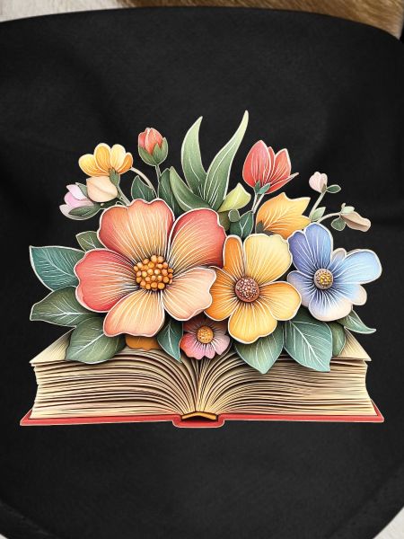 Book with flowers