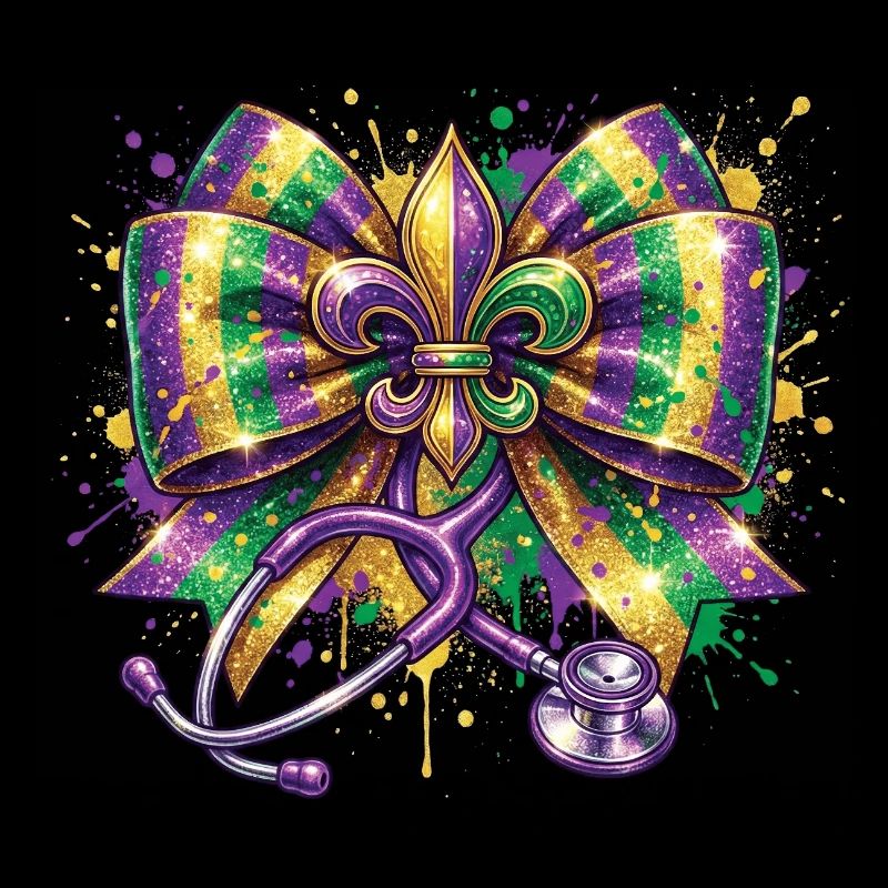 Mardi Gras Krankenschwester Doktorin Fleur De Lys