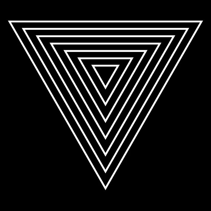 Concentric Triangle Line Art